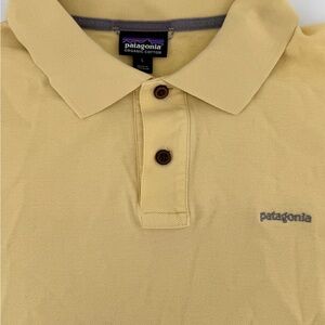 Patagonia Men's Light Yellow Polo Shirt
